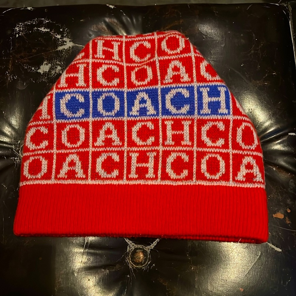 COACH CROSSWORD KNIT BEANIE SPECIAL EDITION